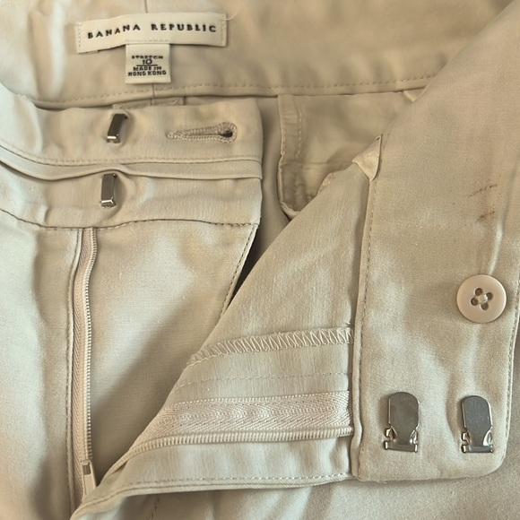 Banana Republic Stretch Women’s Trouser Wide-Leg Pants Size 10 Cream - Picture 8 of 8